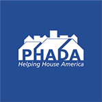 PHADA Logo. PHADA - Helping Home America.