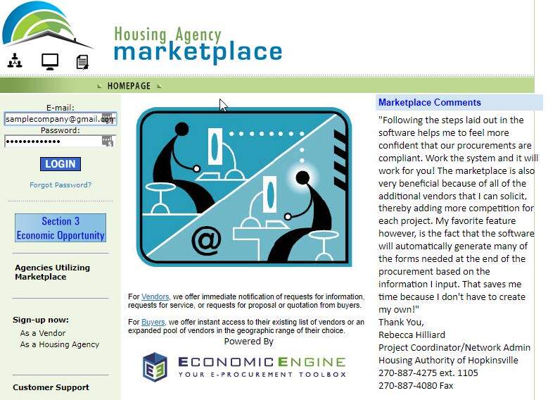 Step 6 Login to the Marketplace